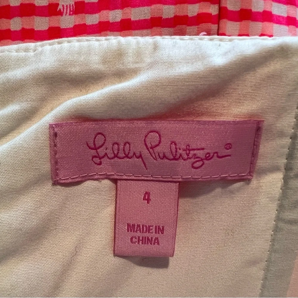 Lilly Pulitzer Strapless Lined Pink Mini Dress size 4 - Picture 4 of 7